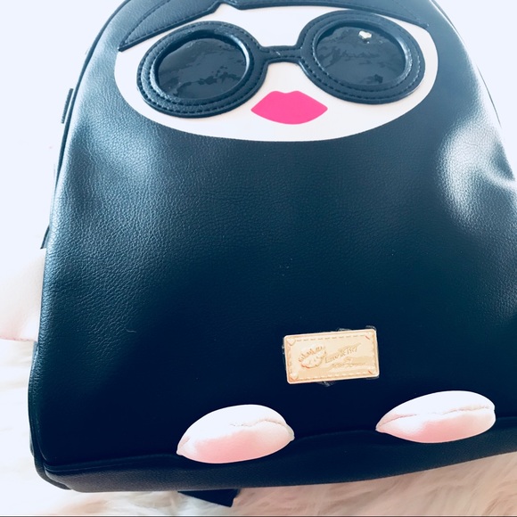 Betsey Johnson Superstar Anime Girl Black Backpack - Picture 3 of 6